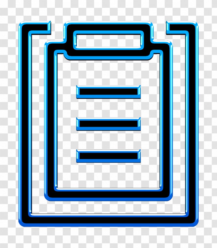 App Icon Clipboard Essential - Ui - Electric Blue Rectangle Transparent PNG