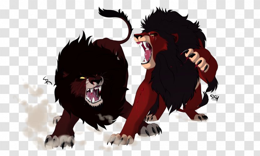 Lion Simba Cartoon Scar - Vertebrate Transparent PNG