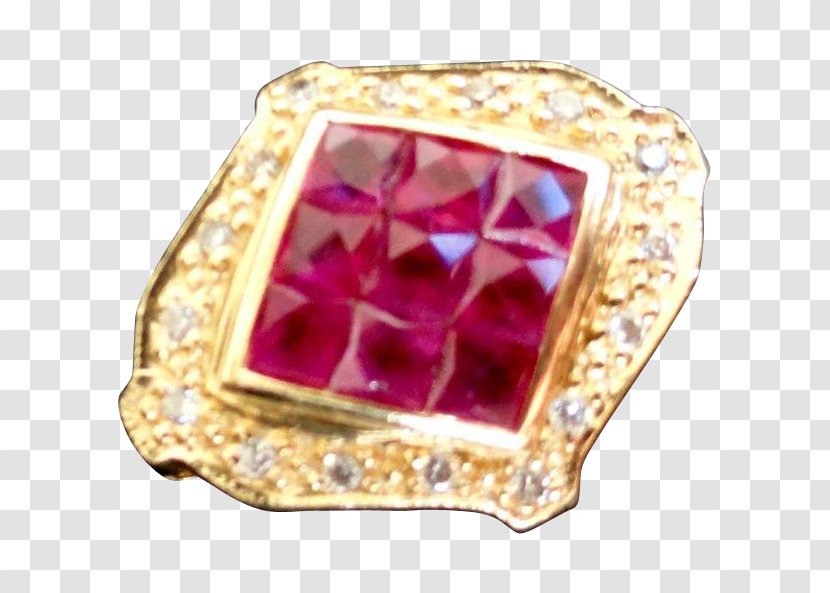 Ruby Magenta Diamond Transparent PNG