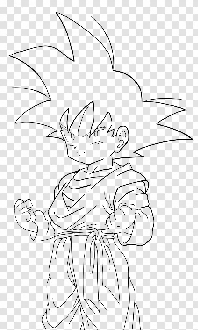 Goten Line Art Gohan Trunks Majin Buu - Heart - Dragon Ball Transparent PNG