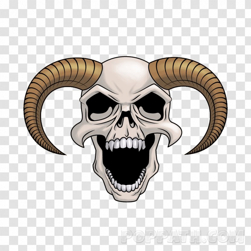 Skull Devil Drawing Calavera Horn - Frame Transparent PNG