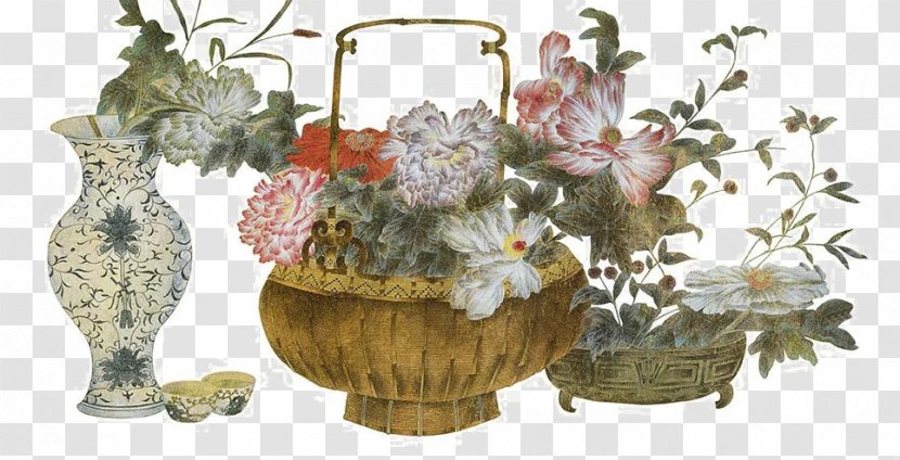 Vase Flower Floral Design - Retro Transparent PNG
