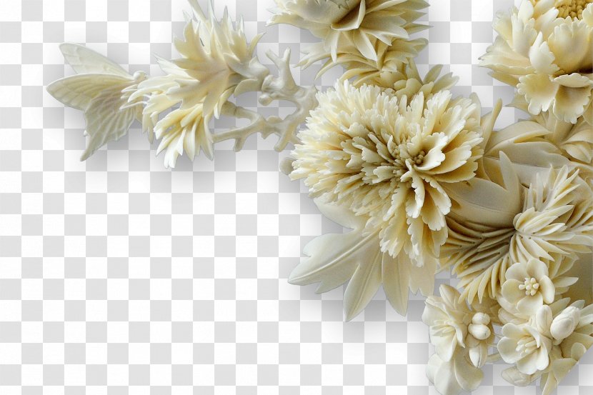 3D Computer Graphics Stereoscopy - Yellow - Jade Chrysanthemum Transparent PNG
