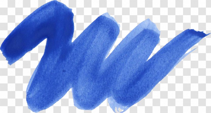 Blue Watercolor Painting Brush - Media Transparent PNG