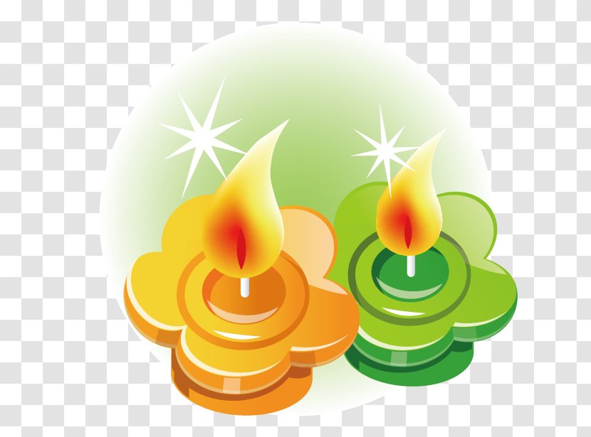 Candle Clip Art - Yellow - Vector Holiday Candles Transparent PNG