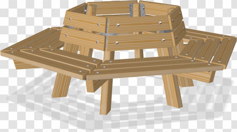 Table Bench Wood Furniture Tree - Park - Wooden Transparent PNG