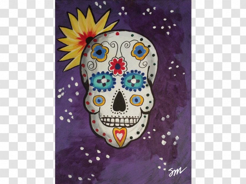 Day Of The Dead Birches Wine Death Skull - Pansy - Dream Catcher Transparent PNG
