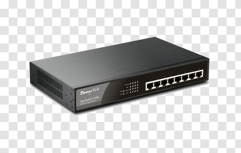 Power Over Ethernet Network Switch DrayTek Vigor P1090 Gigabit - Electronics - NETWORK CABLING Transparent PNG