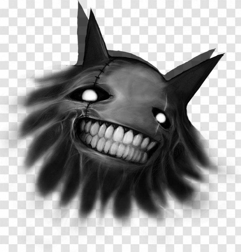 Snout Black And White - Jaw - Creepy Transparent PNG