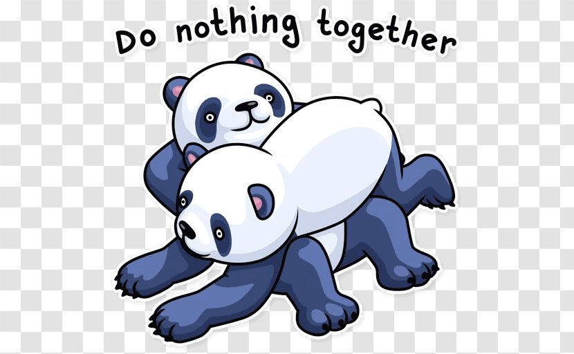 Bear Giant Panda Telegram Sticker Clip Art - Artwork Transparent PNG