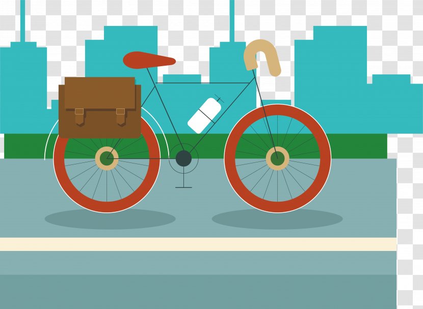 Graphic Design Bicycle Illustration - Cycling - Road Bike Transparent PNG