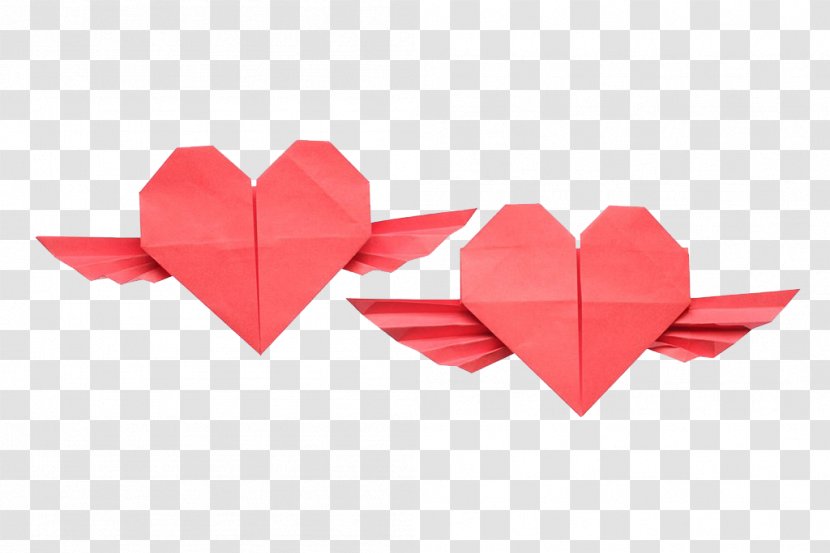 Paper Origami Photography - Heart - Fly Together Transparent PNG