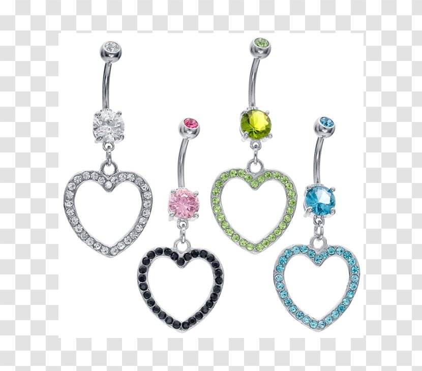Earring Body Jewellery - Heart Transparent PNG