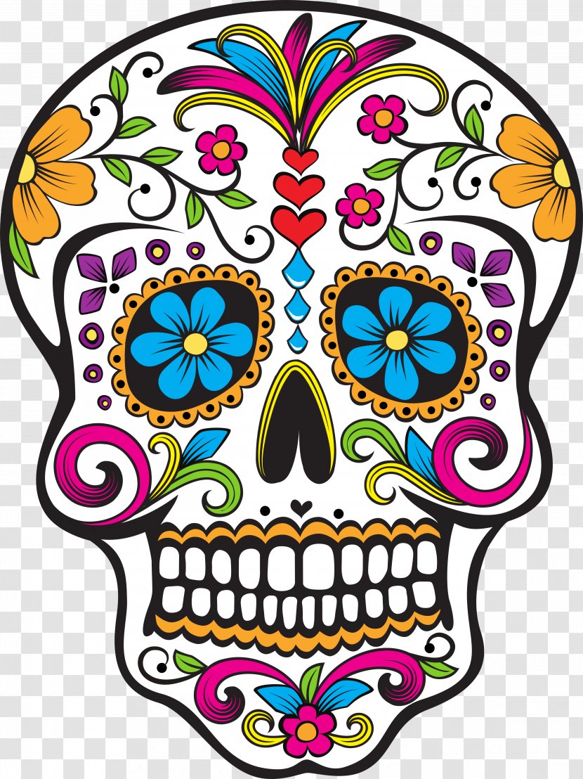 Calavera Day Of The Dead Mexican Cuisine Clip Art Skull Transparent PNG