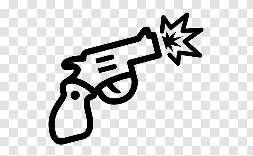 Firearm Pistol Gun - Black And White - Weapon Transparent PNG