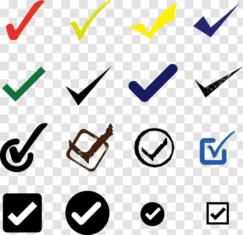 Check Mark Clip Art - Brand - Vector Painted Checkmark Symbol Transparent PNG