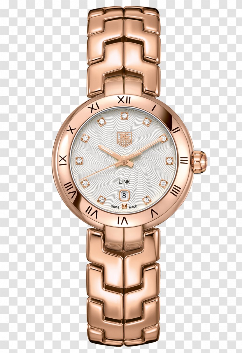 Watch TAG Heuer Swiss Made Quartz Clock Chronograph - Tag - Rose Gold Female Table Transparent PNG