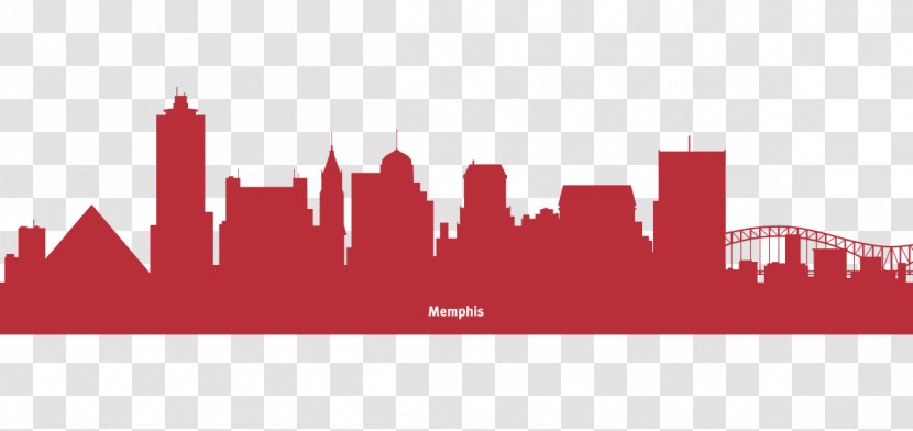 Memphis Skyline Silhouette Transparent PNG