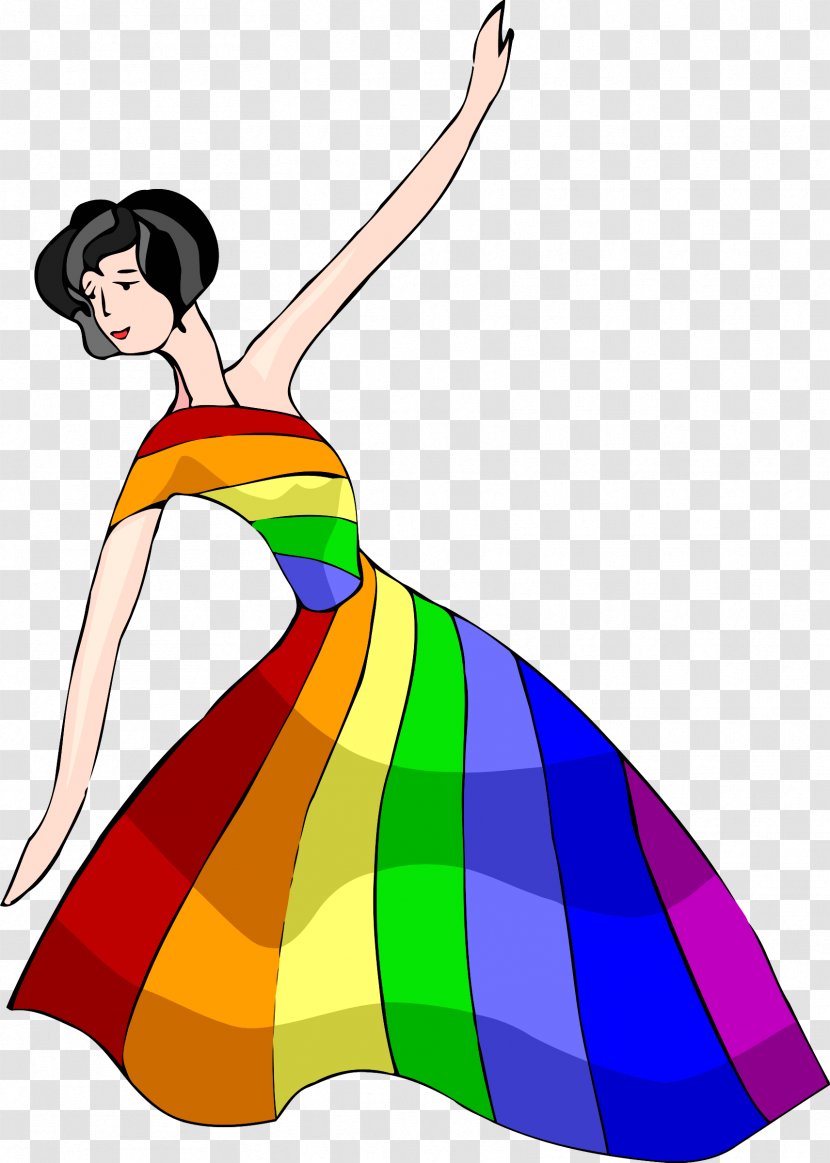 Rainbow Dress Clip Art - Frame - Woman Cliparts Transparent PNG