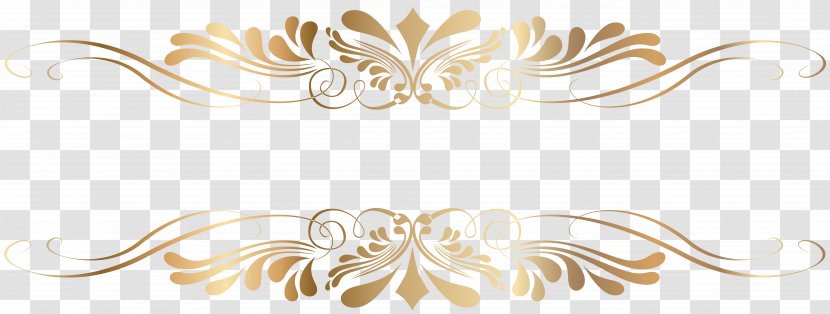 Decorative Arts Clip Art - Picture Frames - GOLD LINE Transparent PNG