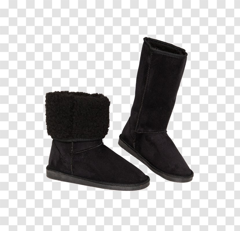Snow Boot Shoe Black Suede - Size Transparent PNG