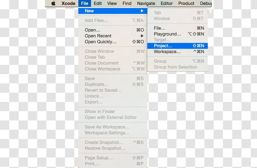 Project Workspace Xcode - Swift - Library Transparent PNG