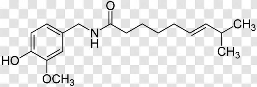 Dihydrocapsaicin Chemical Formula Molecule Structural - Watercolor - Science Transparent PNG