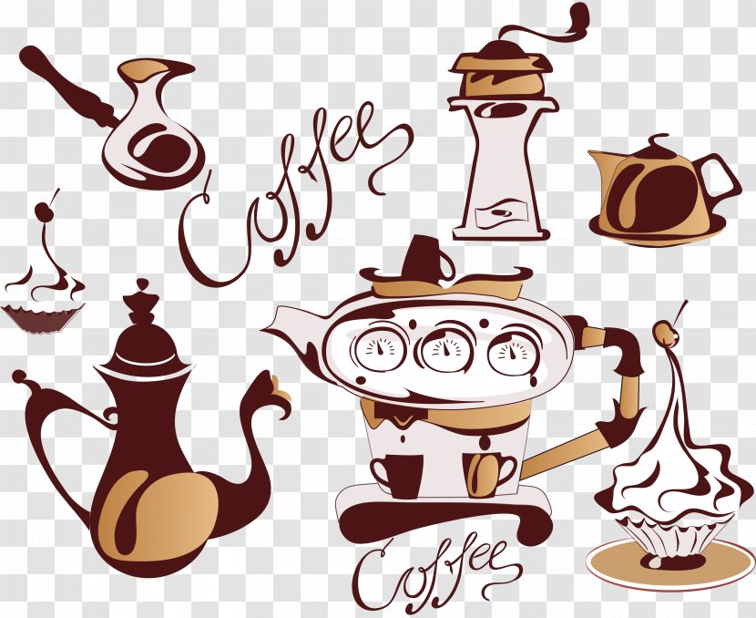 Coffee Cafe Tea Clip Art - Food - Beans Transparent PNG