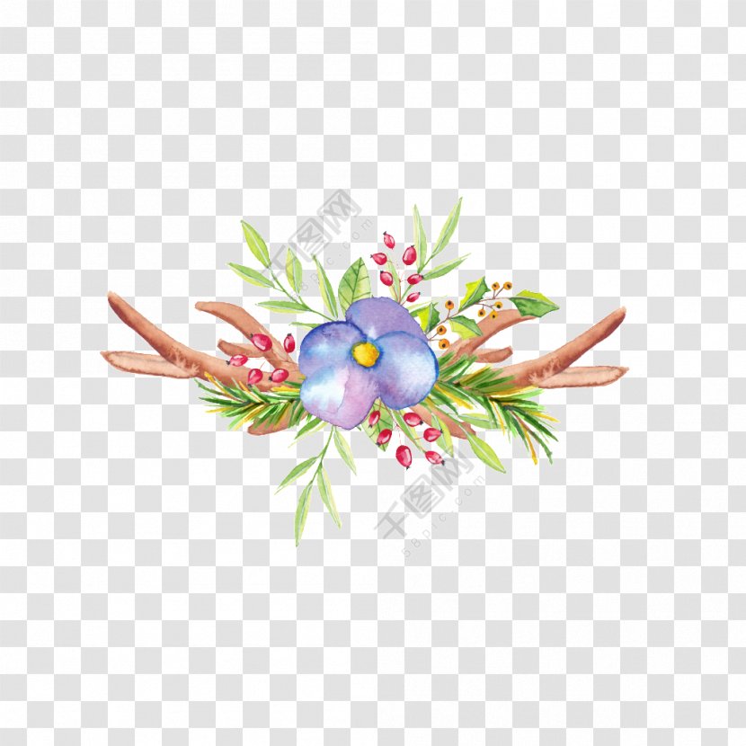 Christmas Day Garland Floral Design Cut Flowers - Computer Transparent PNG