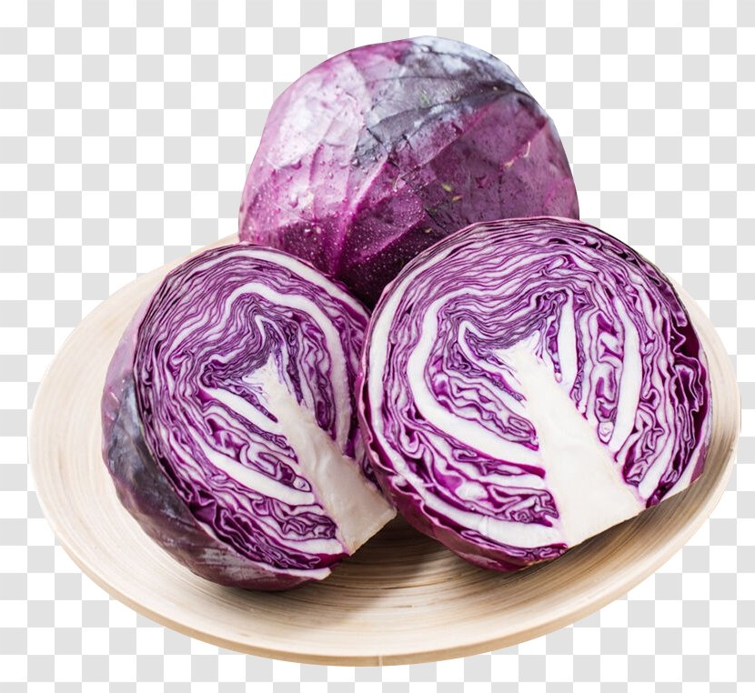 Red Cabbage Vegetable Purple - Gratis - Half-open Transparent PNG