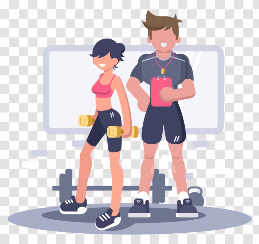 Personal Trainer Physical Fitness Exercise Centre Illustration - Health - Bodybuilding Transparent PNG