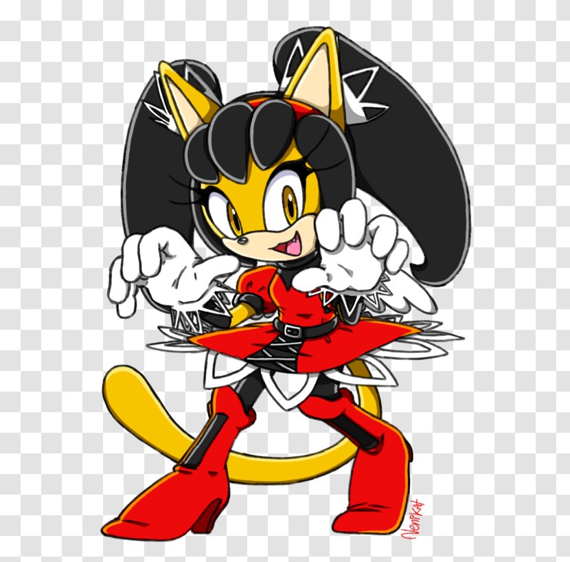 Cat Sonic The Fighters Honey Kitten Mighty Armadillo - Cartoon - Archie Comics Transparent PNG