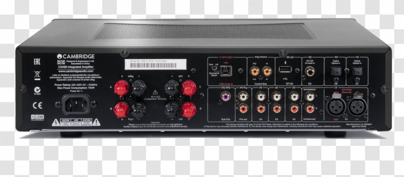 Digital Audio Cambridge CXA60 CXA80 Integrated Amplifier Power Transparent PNG