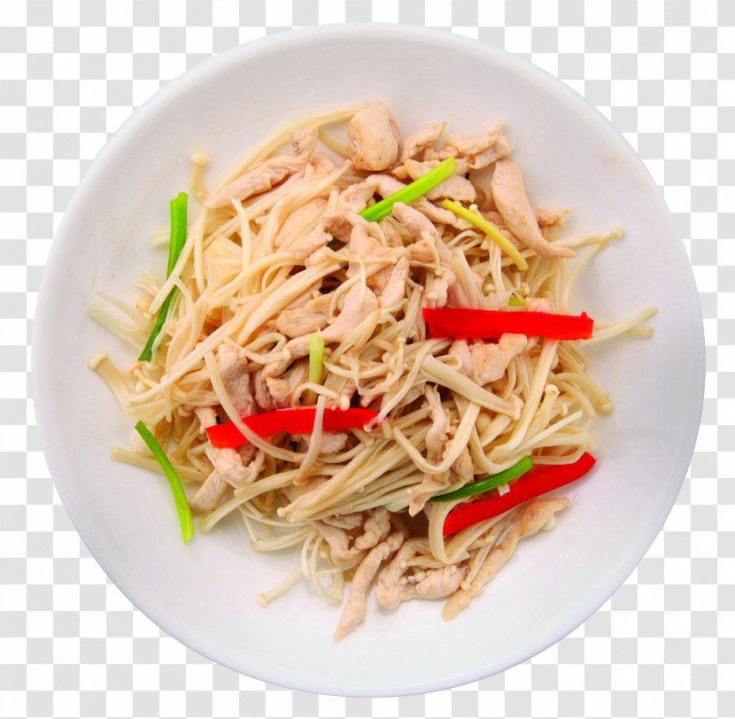 Chow Mein Chinese Noodles Singapore-style Yakisoba Lo - Lily Chicken Wire Transparent PNG