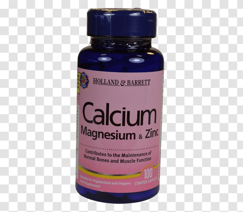 Dietary Supplement Magnesium Calcium Vitamin D Holland & Barrett - Citrate - Tablet Transparent PNG