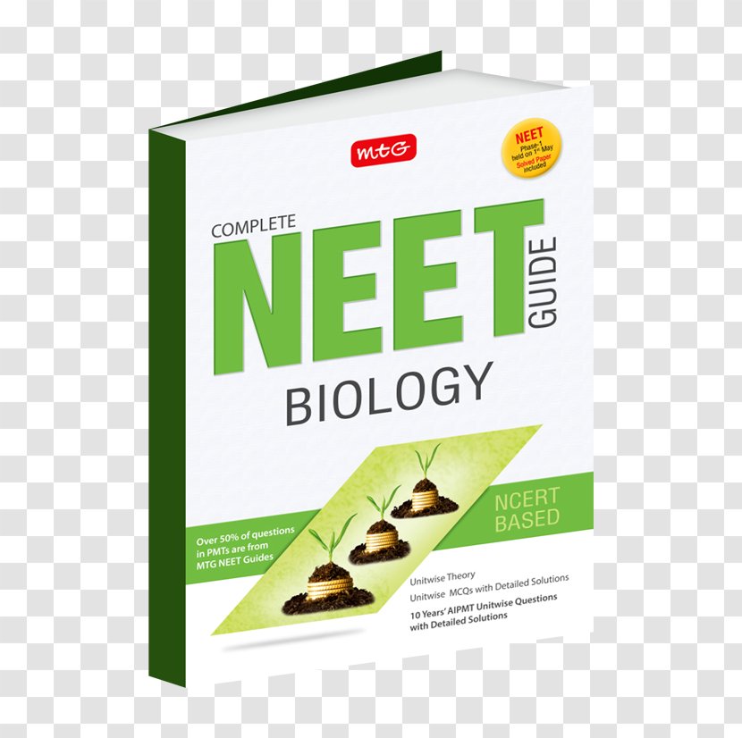NEET · 2018 Complete Guide: Biology Physics Chemistry Objective NCERT At Your Fingertips For NEET-AIIMS - Neet Guide - BiologyPhysics Book Cover Transparent PNG