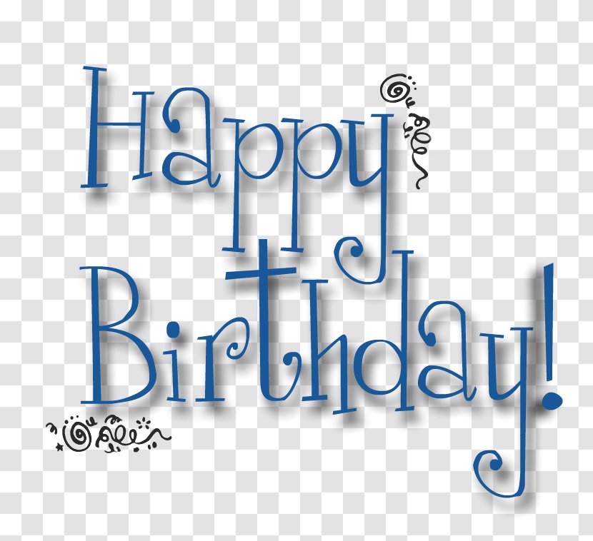 Birthday Cake Wish Greeting & Note Cards Clip Art - Blue Happy Transparent PNG