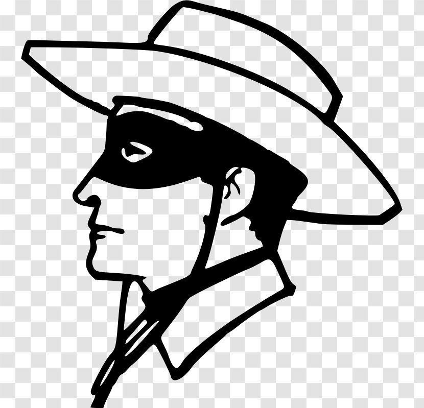 The Lone Ranger Drawing Clip Art - Black And White - Crime Transparent PNG