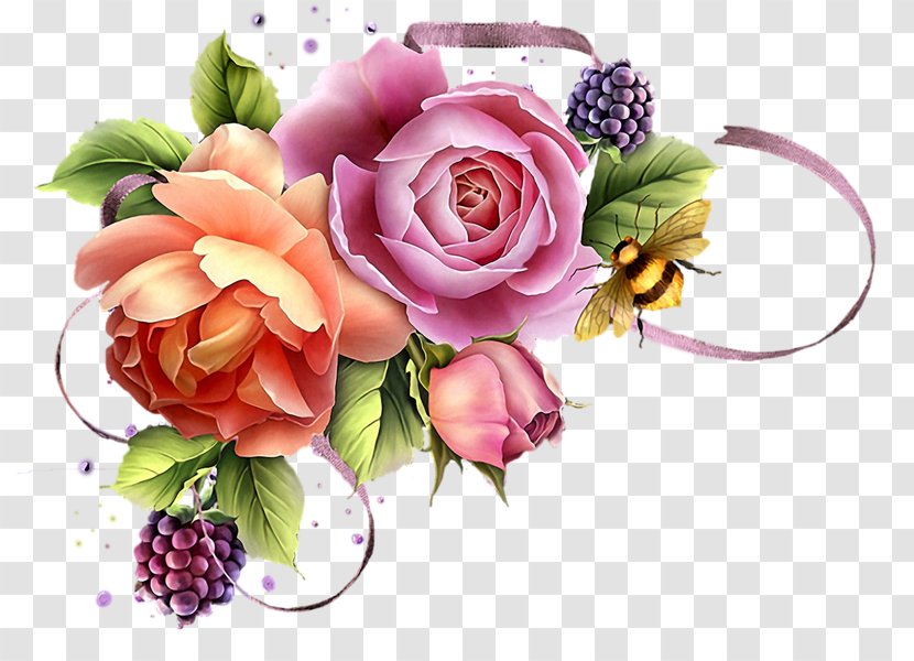 Flower Bouquet Floral Design Clip Art - Pink - Lilac Transparent PNG
