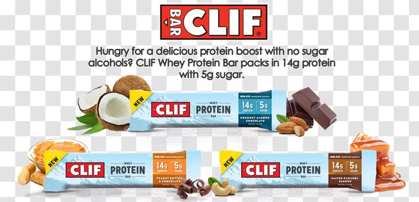 Clif Bar Whey Protein & Company Advertising - Peanut Butter - New Product Promotion Transparent PNG