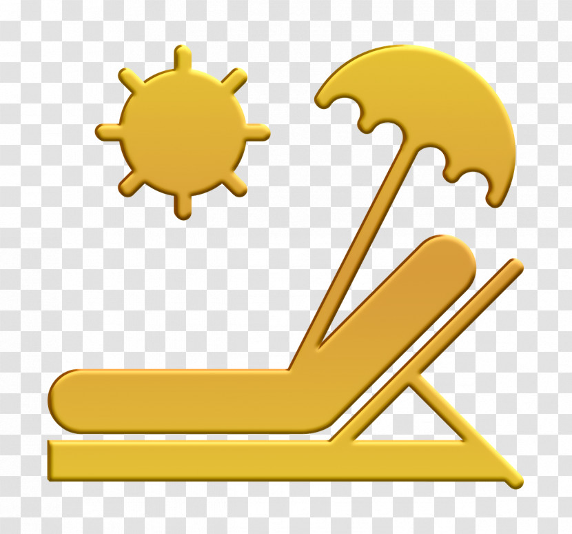 Sunbed Icon Travel Elements Icon Beach Icon Transparent PNG