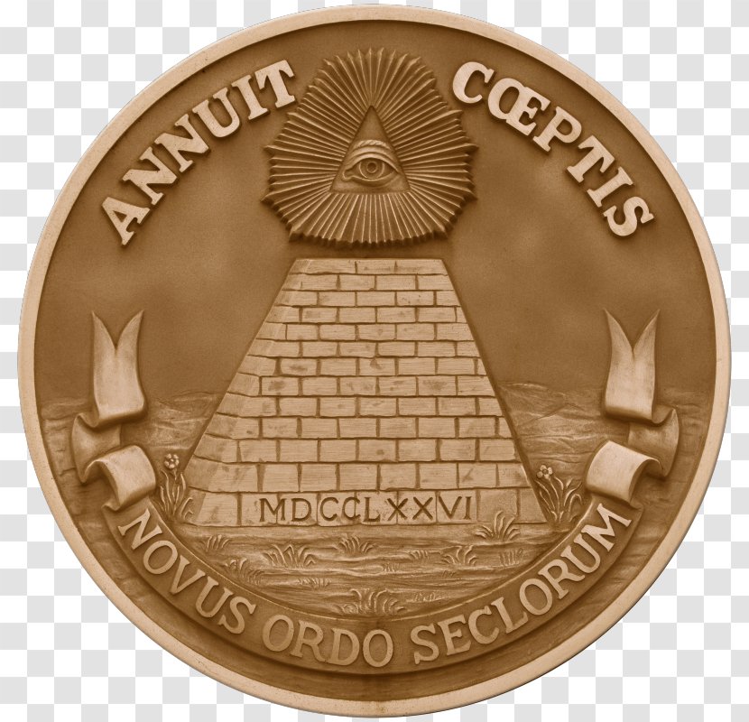 Great Seal Of The United States Annuit Cœptis Coin Obverse And Reverse - Illuminati Transparent PNG