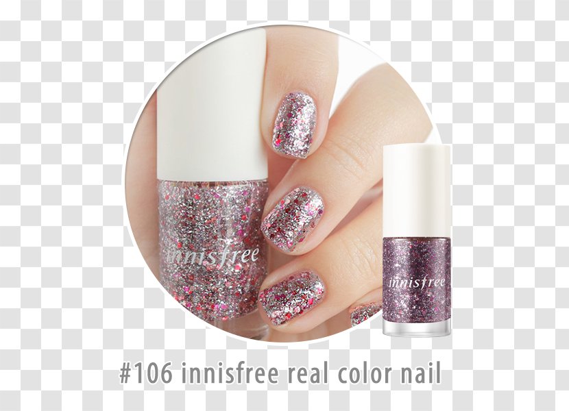 Nail Polish Manicure Innisfree Glitter - Makeup Transparent PNG