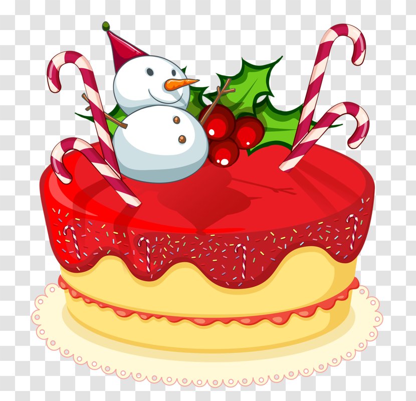 Christmas Cake Birthday - Patisserie Transparent PNG
