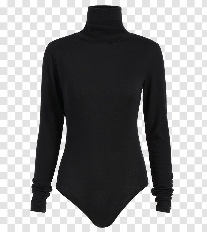 Sleeve T-shirt Polo Neck Top - Shirt - Black Shawl Transparent PNG