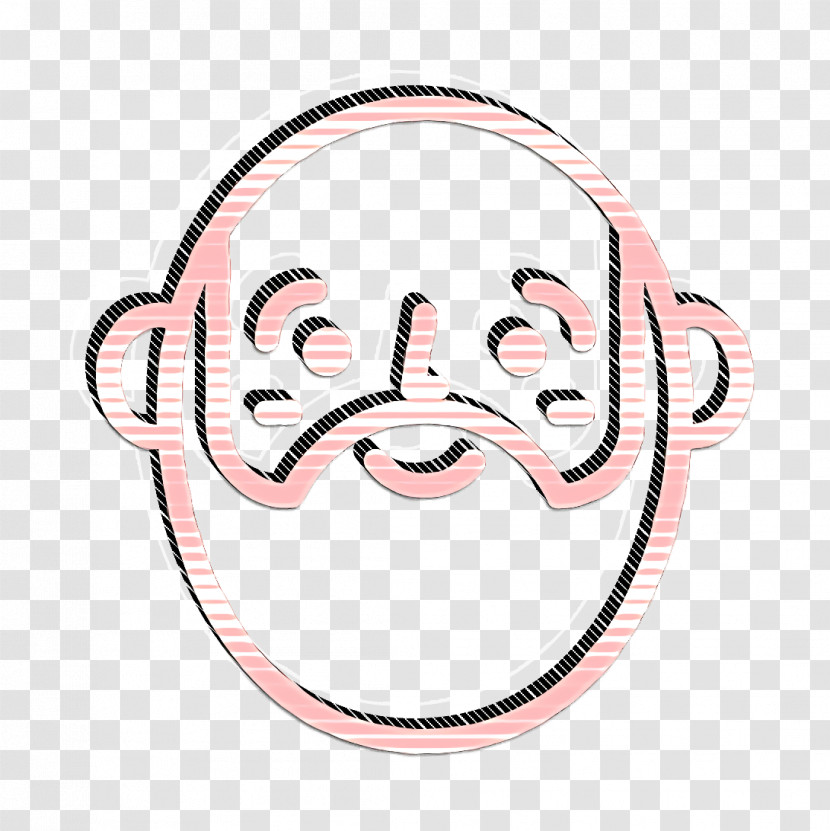 Happy People Outline Icon Man Icon Beard Icon Transparent PNG