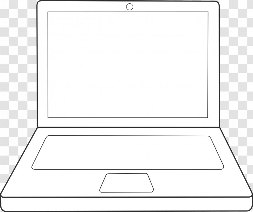 Laptop Line Art Drawing Clip - Inkscape - Portable Computer Transparent PNG