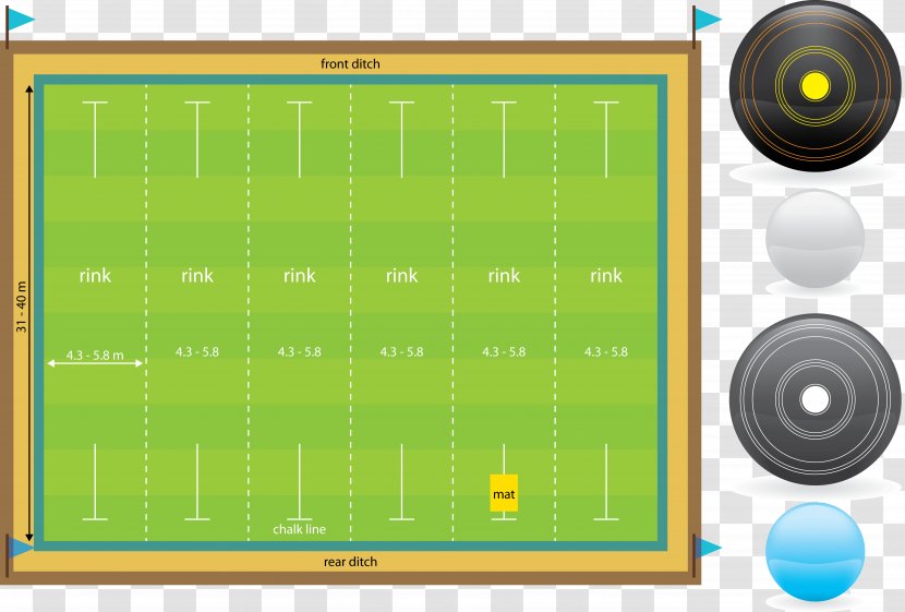 Bowls Game Sport Ball - Venue - Creative Ice Hockey Transparent PNG