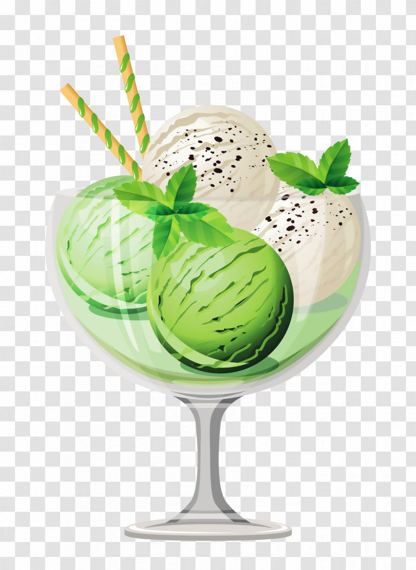 Ice Cream Cone Smoothie Crisp - Pistachio - Transparent Mint Sundae Picture Transparent PNG