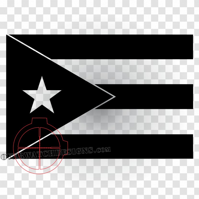 Flag Of Puerto Rico Cuba The United States - Black And White Transparent PNG